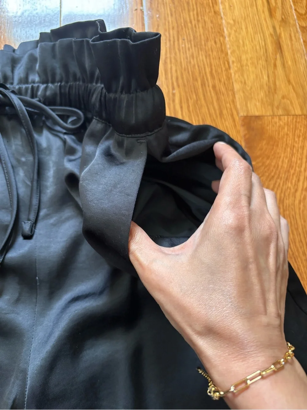 Express Black Ruffled Drawstring dressy women’s Pants